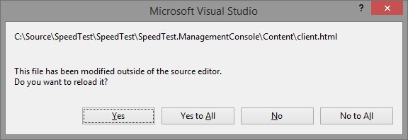 See changes in VisualStudio or any other IDE